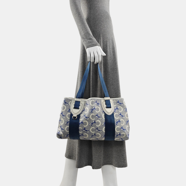 Coated Canvas Tote Bag Gray