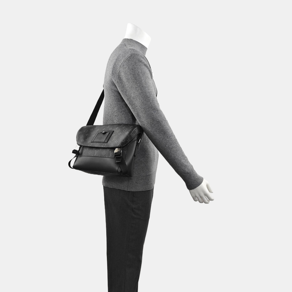 VOYAGER PM Monogram Coated Canvas Black