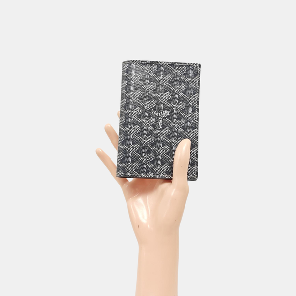 Saint-Marc Coated Canvas Gray Card Holder