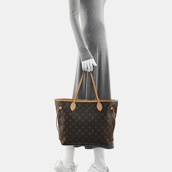 NEVERFULL MM Monogram Coated Canvas Brown