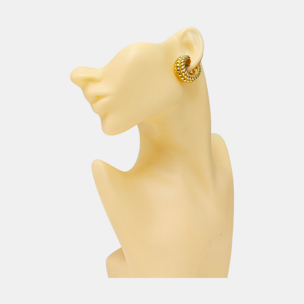 Metal Gold Clip On Earrings