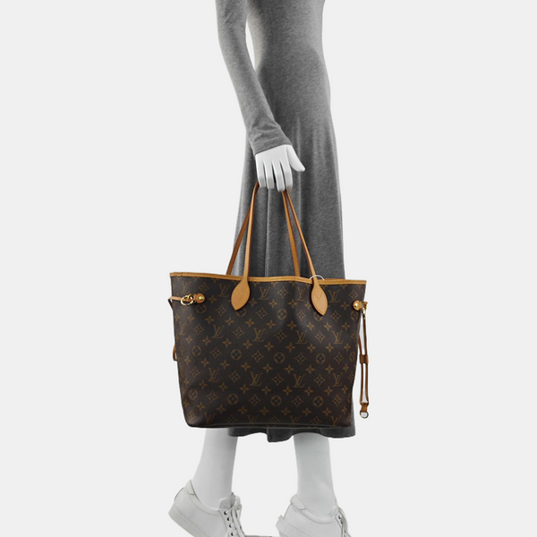 NEVERFULL MM Monogram Coated Canvas Brown