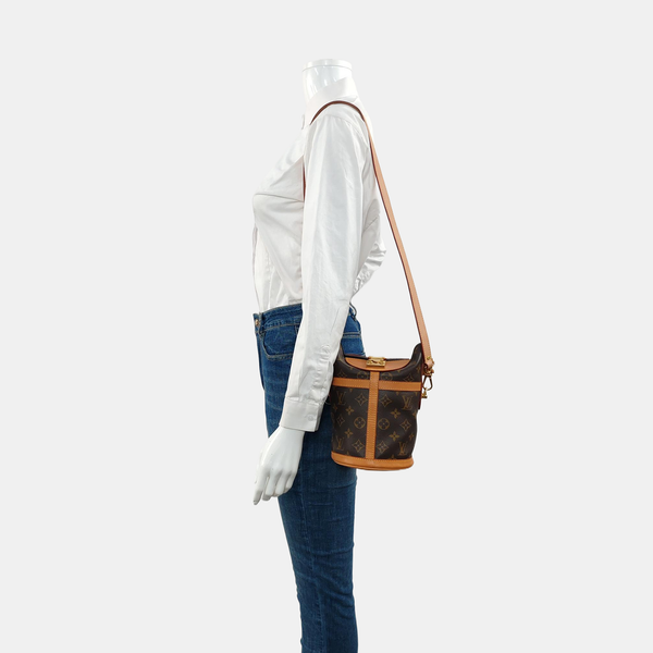 DUFFLE Monogram Coated Canvas Brown
