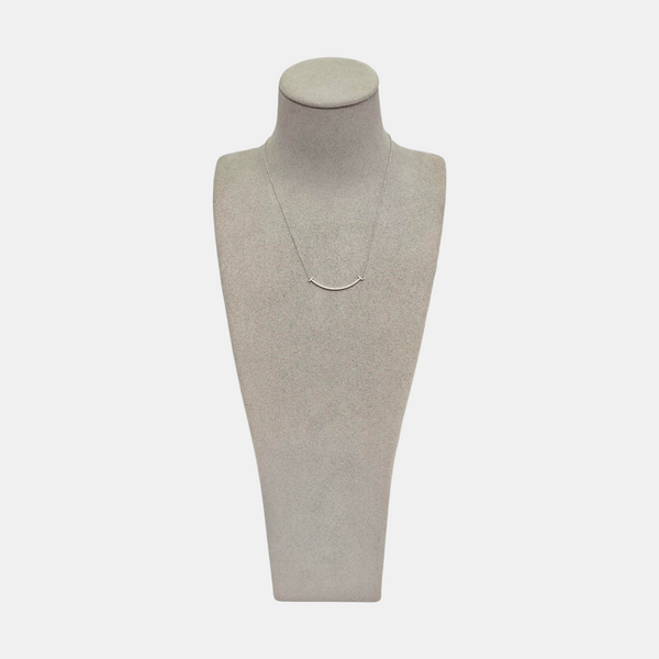 Tiffany T 18k White Gold Silver Necklace
