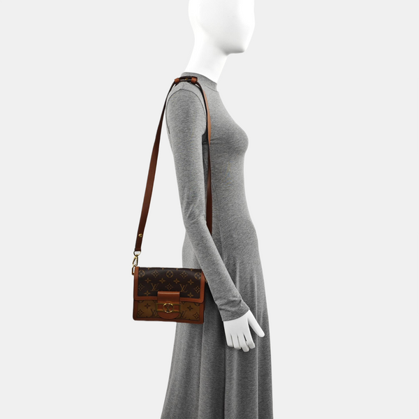 DAUPHINE Mini Monogram Coated Canvas Brown