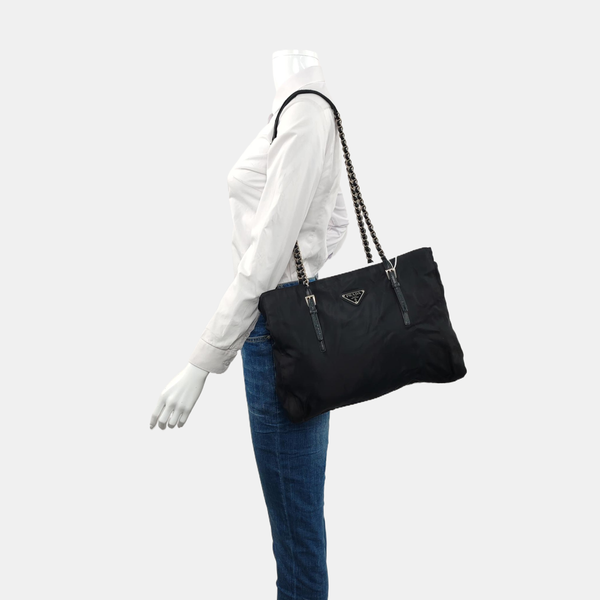 Nylon Shoulder Bag Black