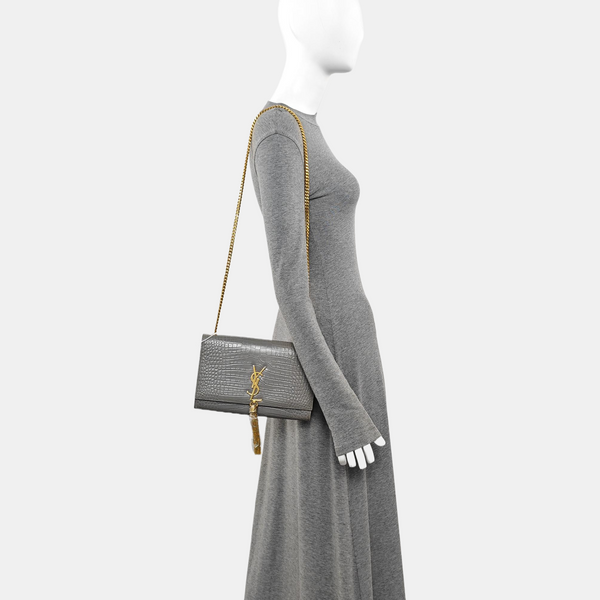 KATE Medium Calfskin Gray