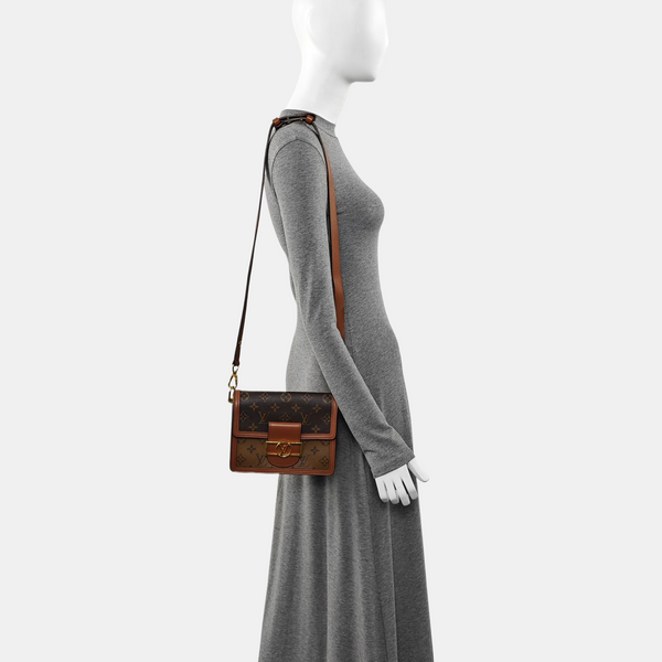 DAUPHINE Mini Monogram Coated Canvas Brown