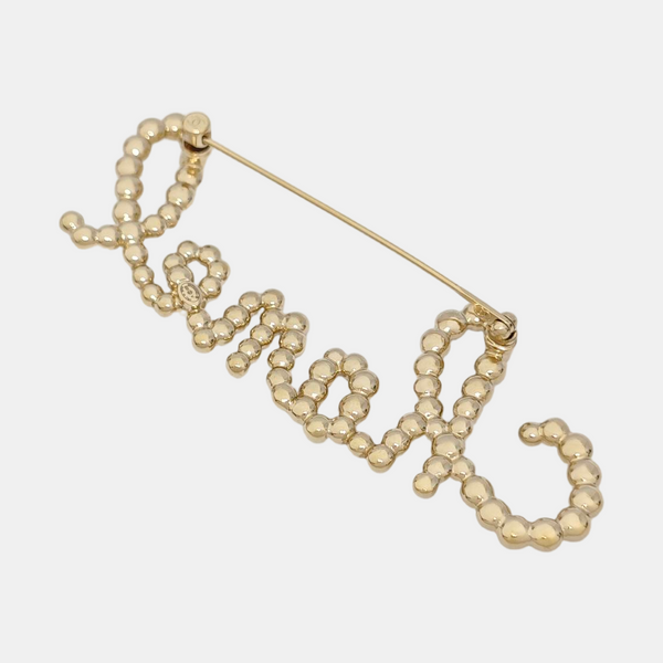 Metal Gold Brooch