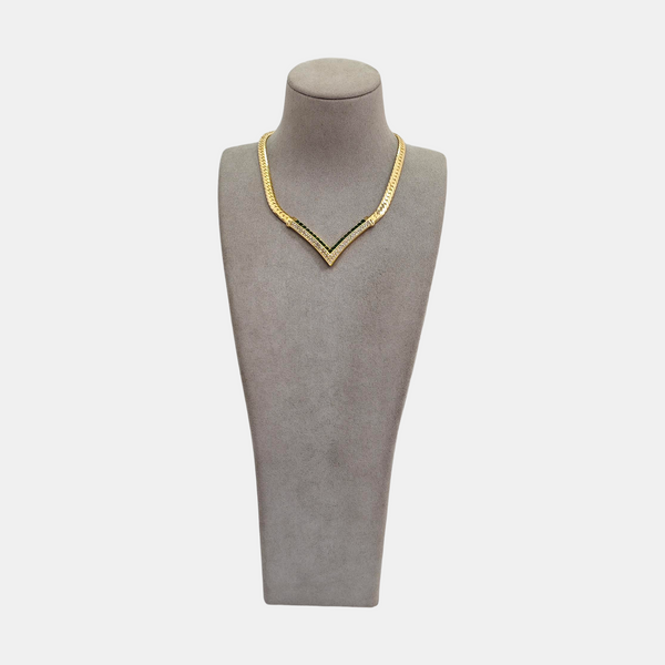 Twist Round Metal Gold Necklace