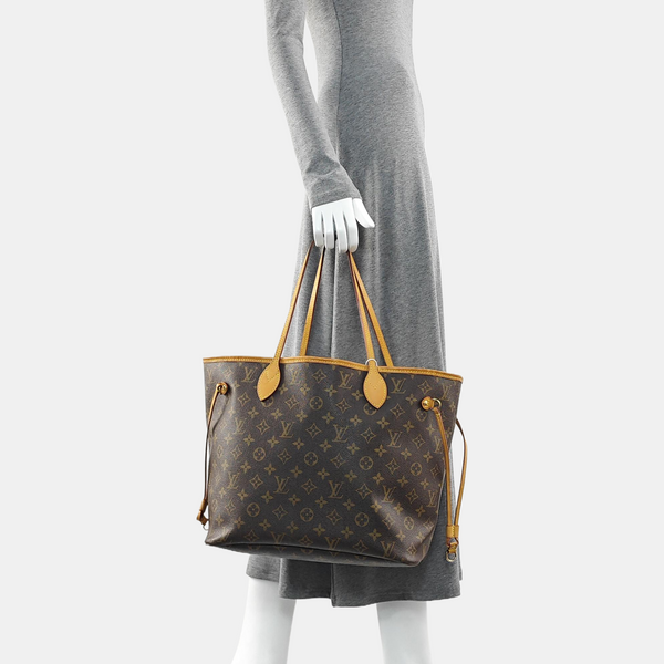 NEVERFULL MM Monogram Coated Canvas Brown