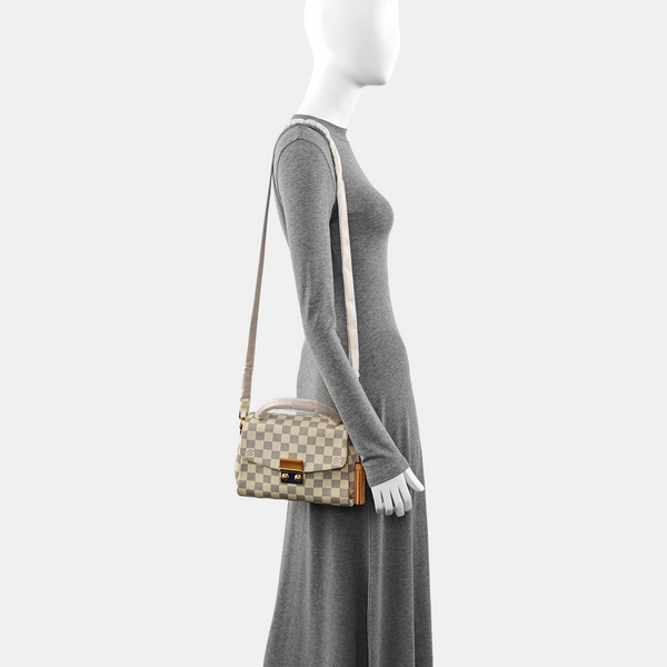 CROISETTE Damier Azur Coated Canvas White