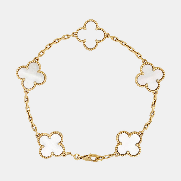 Vintage Alhambra 18k Gold Bracelet