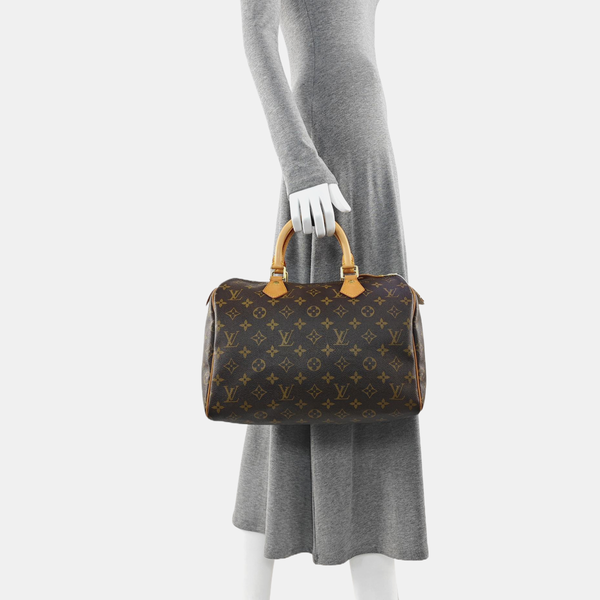 SPEEDY 30 Monogram Coated Canvas Brown