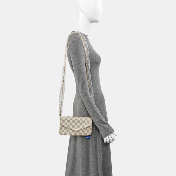 FÉLICIE Damier Azur Coated Canvas White