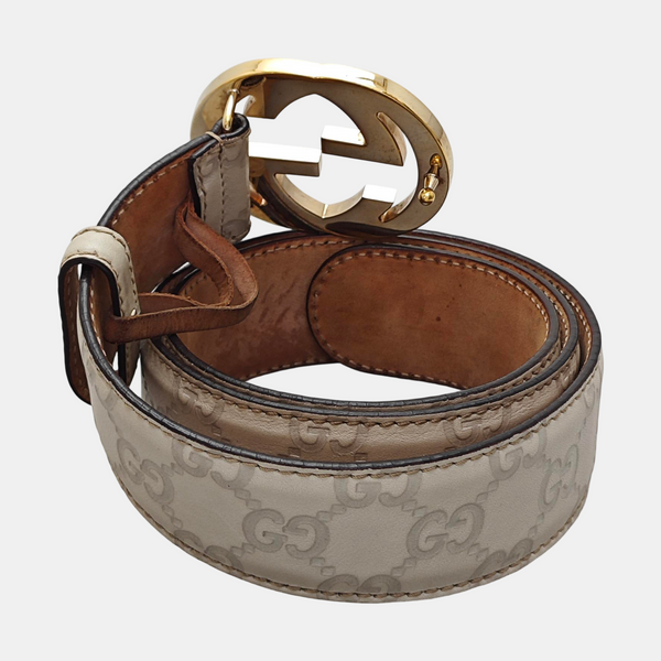 Leather Belt White
