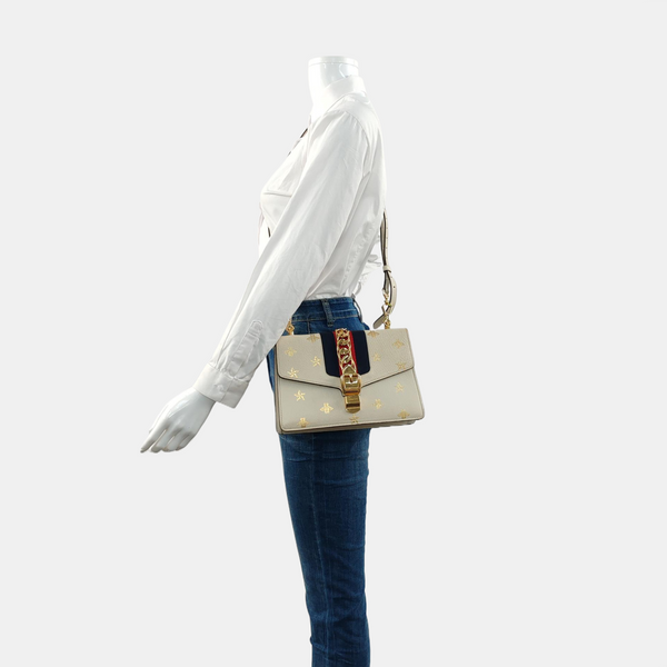 Sylvie Small Calfskin White
