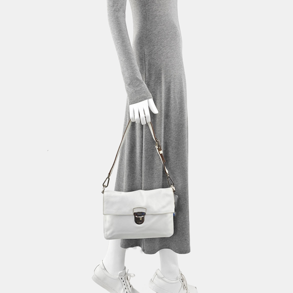 Calfskin Shoulder Bag White