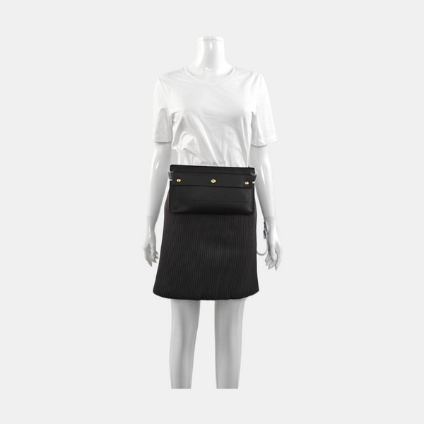 Calfskin Shoulder Bag Black