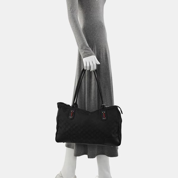 Monogram Canvas Top Handle Bag Black