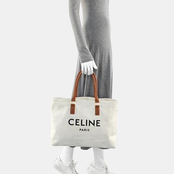 CABAS CELINE Large Canvas White