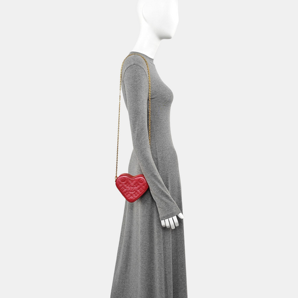 Monogram Calfskin Shoulder Bag Red