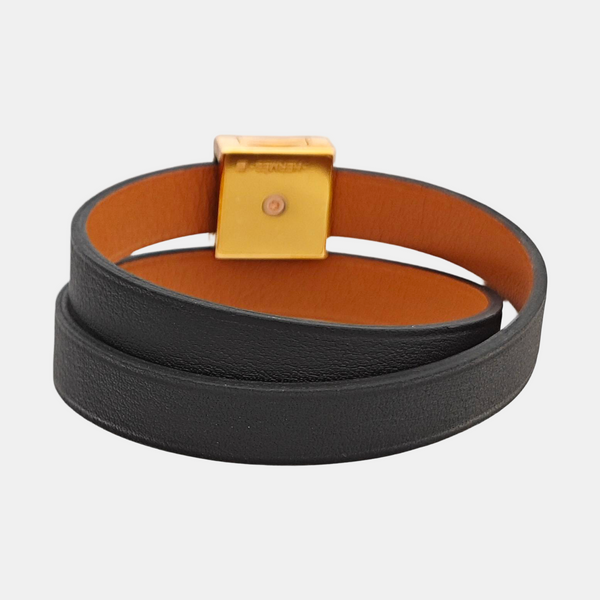 Medor Infini Leather Black Bangle