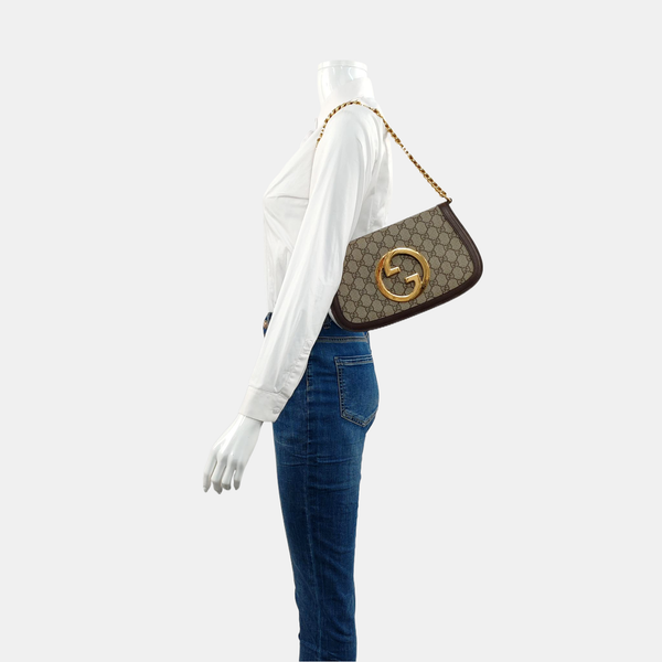 Blondie Small Monogram Coated Canvas Brown