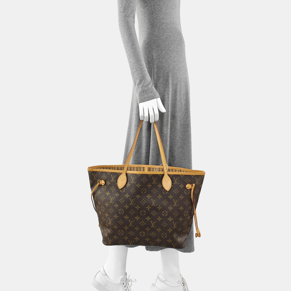 NEVERFULL MM Monogram Coated Canvas Brown