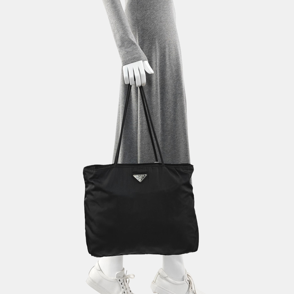 Nylon Shoulder Bag Black