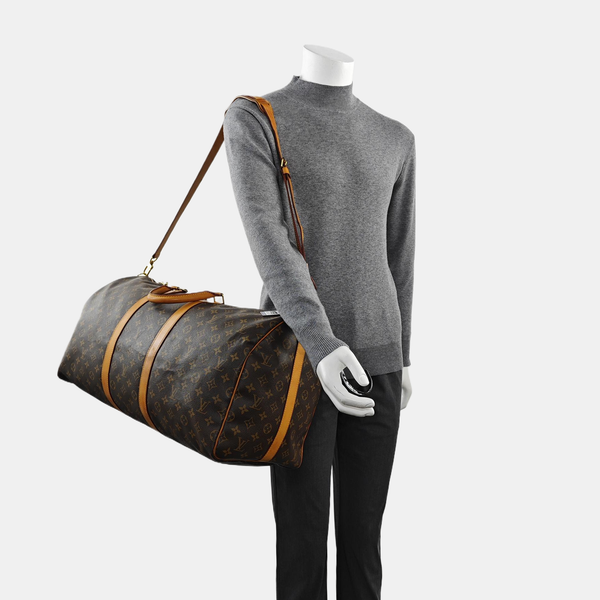 SAC SOUPLE 55 Monogram Coated Canvas Brown
