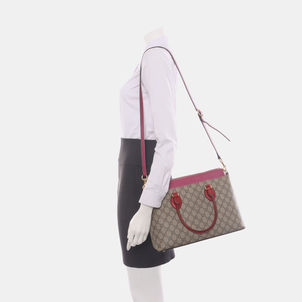 GG Blooms Monogram Coated Canvas Beige