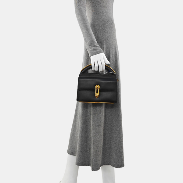 Padlock Work Calfskin Black