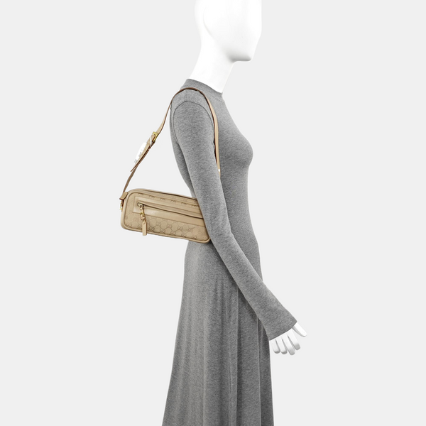 Monogram Canvas Shoulder Bag Beige