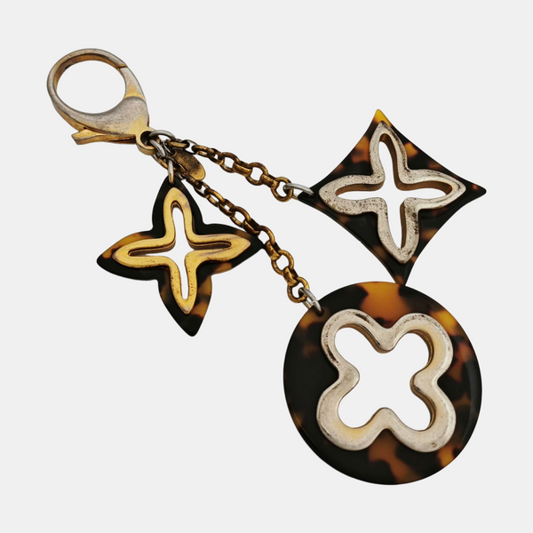 Metal Bag Charm Brown