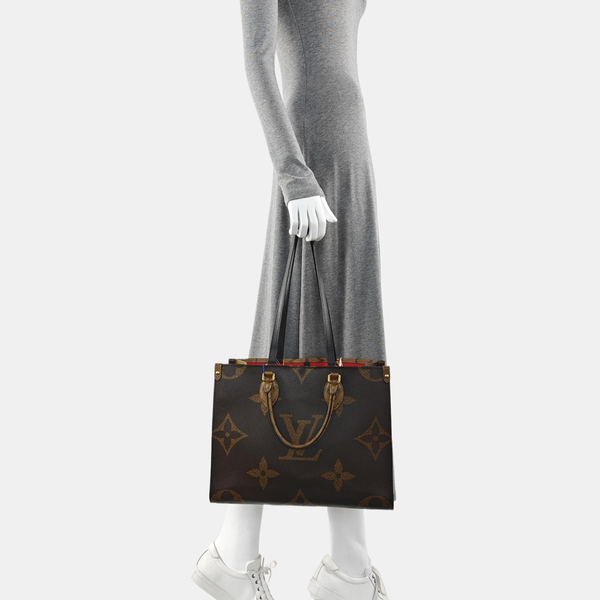 ONTHEGO MM Monogram Coated Canvas Brown