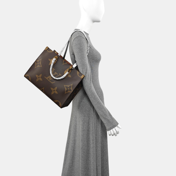 ONTHEGO MM Monogram Coated Canvas Brown