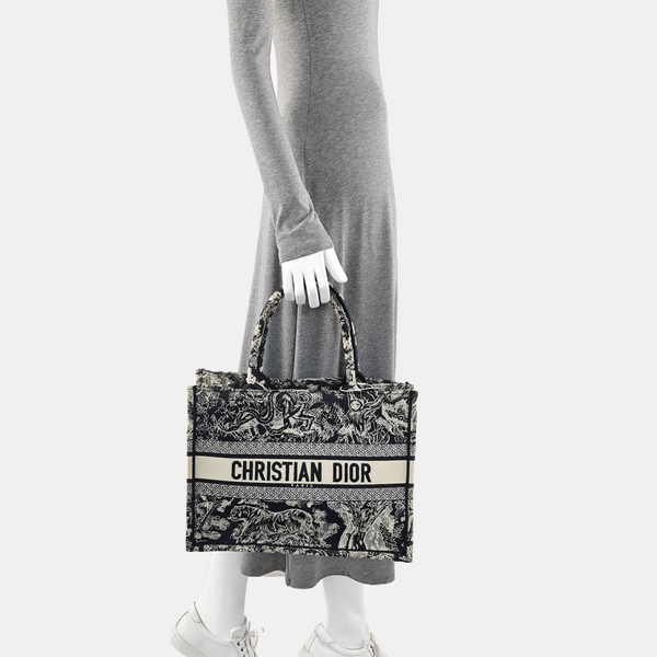 Book Tote Medium Fabric Blue