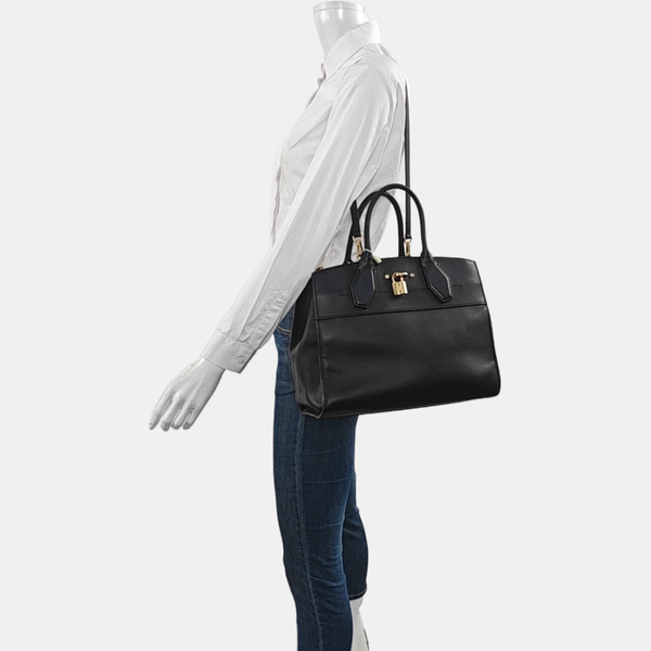 CITY STEAMER MM Calfskin Black