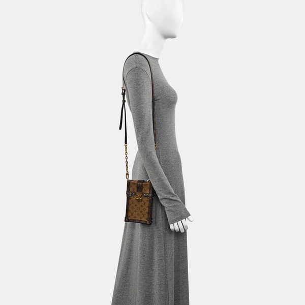 TRUNK Monogram Coated Canvas Brown