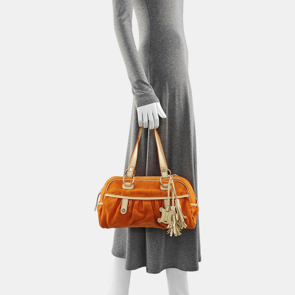 Canvas Top Handle Bag Orange
