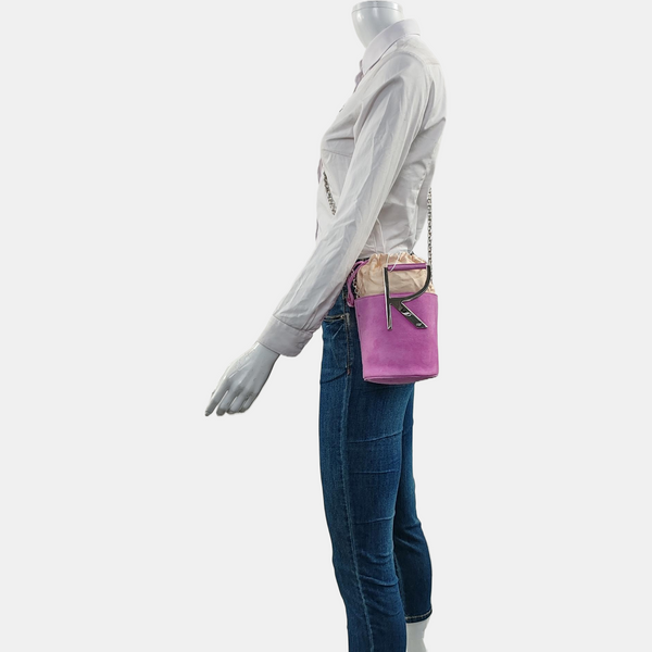 Suede Bucket Bag Pink
