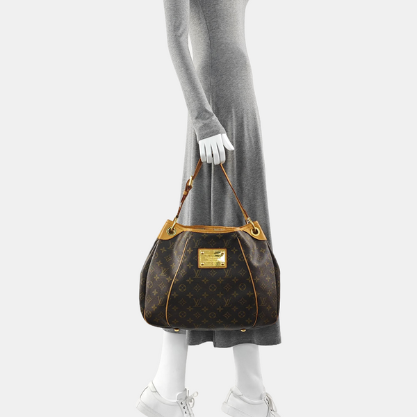 GALLIERA PM Monogram Coated Canvas Brown