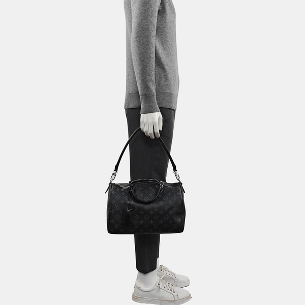 Monogram Coated Canvas Shoulder Bag Black