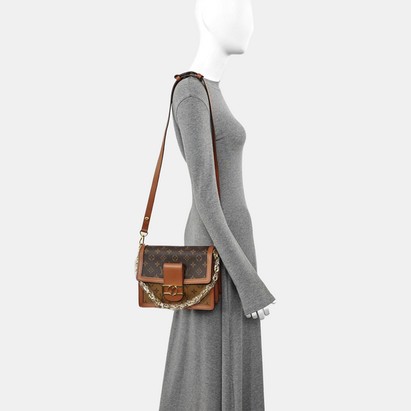 DAUPHINE MM Monogram Coated Canvas Brown