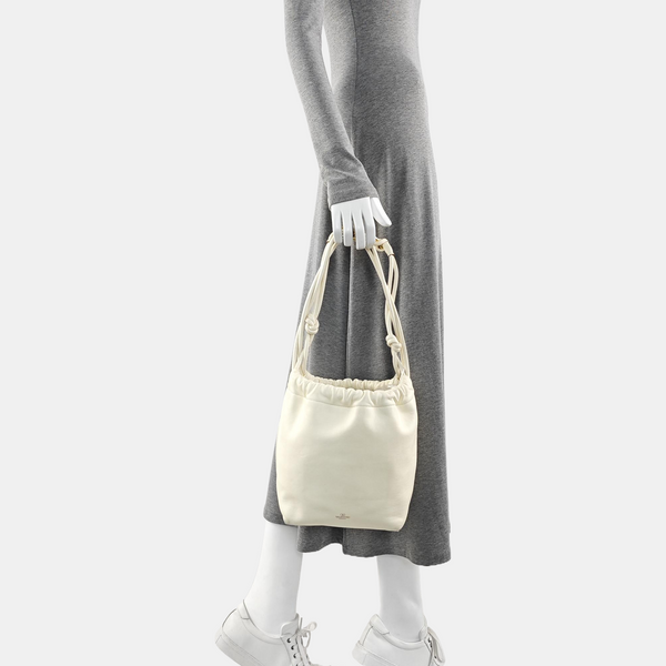 Lambskin Bucket Bag White