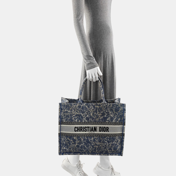 Book Tote Large Canvas Blue