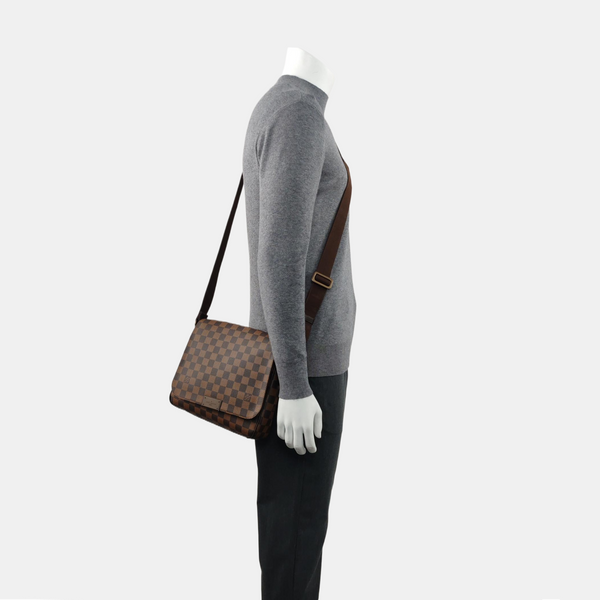 DISTRICT PM Damier Ebene Coated Canvas Brown