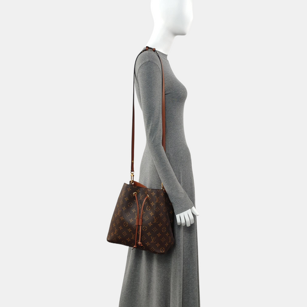 NÉONOÉ MM Monogram Coated Canvas Brown