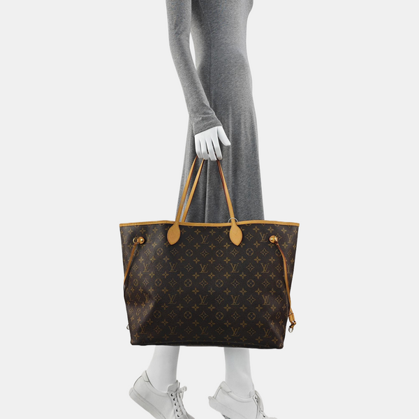 NEVERFULL GM Monogram Coated Canvas Brown